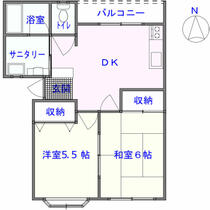 釆本ハイツ  ｜ 徳島県三好市井川町西井川（賃貸アパート2DK・2階・44.62㎡） その2