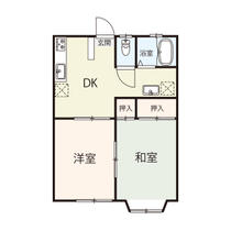 ポルテ川口　Ｂ 102 ｜ 広島県福山市川口町３丁目（賃貸アパート2DK・1階・39.74㎡） その2