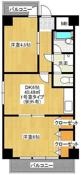 オークマンション 1001｜東京都台東区根岸５丁目(賃貸マンション2DK・6階・41.25㎡)の写真 その1