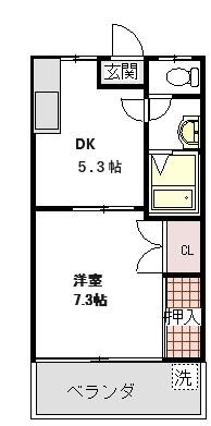 群馬県太田市東別所町(賃貸アパート1DK・2階・27.86㎡)の写真 その2