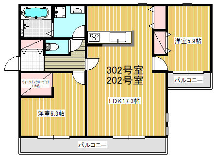 同じ建物の物件間取り写真 - ID:214057262667