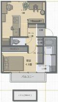 埼玉県本庄市千代田３丁目（賃貸アパート1LDK・1階・38.00㎡） その3