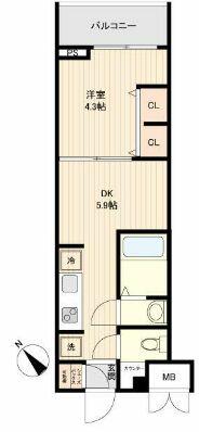 ウィルテラス用賀 407｜東京都世田谷区用賀１丁目(賃貸マンション1DK・4階・25.52㎡)の写真 その2