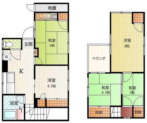 南４丁目戸建て｜埼玉県春日部市南４丁目(賃貸一戸建5K・--・57.00㎡)の写真 その2