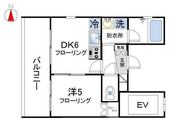 シティハウス新宿柏木 401｜東京都新宿区北新宿４丁目(賃貸マンション1DK・4階・27.40㎡)の写真 その2