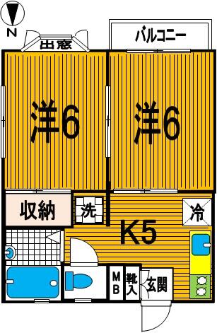 東京都板橋区仲町(賃貸アパート2K・2階・34.00㎡)の写真 その1