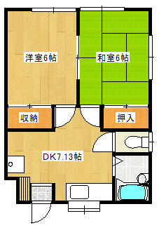 千葉県東金市菱沼(賃貸アパート2DK・2階・39.25㎡)の写真 その1