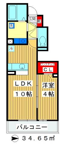東京都板橋区常盤台１丁目(賃貸アパート1LDK・1階・34.65㎡)の写真 その2