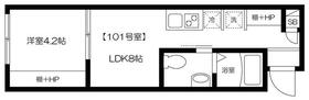 ＴＹＰＥ　ＯＯＩ 101 ｜ 東京都品川区大井４丁目（賃貸マンション1LDK・1階・25.14㎡） その2