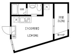 ＴＹＰＥ　ＯＯＩ 103 ｜ 東京都品川区大井４丁目（賃貸マンション1LDK・1階・25.35㎡） その2