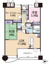 鹿児島県鹿児島市西田１丁目（賃貸マンション3LDK・6階・79.55㎡） その1