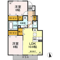 ユ・メゾン 102 ｜ 熊本県菊池市木柑子（賃貸アパート2LDK・1階・56.67㎡） その2