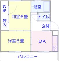 三好第二マンション 502 ｜ 徳島県三好市池田町ヤマダ（賃貸アパート2DK・5階・34.50㎡） その2