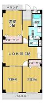 愛知県名古屋市天白区中平１丁目（賃貸マンション3LDK・2階・63.18㎡） その2