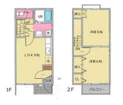 愛知県名古屋市北区城東町７丁目（賃貸テラスハウス2LDK・--・52.80㎡） その1