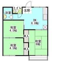 大分県中津市沖代町１丁目（賃貸アパート3DK・2階・42.57㎡） その2