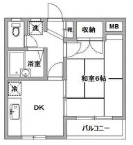 ガーデンハイツ市川  ｜ 神奈川県横浜市鶴見区東寺尾北台（賃貸マンション1DK・2階・26.65㎡） その1