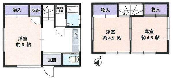 神奈川県相模原市緑区下九沢(賃貸一戸建3K・--・44.71㎡)の写真 その2