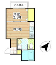 グランドール川内　Ⅰ  ｜ 宮城県仙台市青葉区川内亀岡町（賃貸アパート1DK・1階・20.59㎡） その2