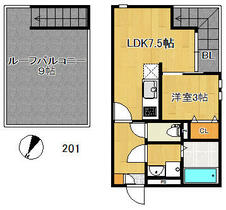 福岡県福岡市博多区住吉５丁目（賃貸アパート1LDK・2階・29.89㎡） その1