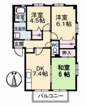 サテライトＡ　１棟 A0205 ｜ 香川県高松市林町（賃貸アパート3DK・2階・55.89㎡） その2