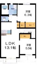 神奈川県茅ヶ崎市円蔵（賃貸アパート2LDK・2階・62.86㎡） その2