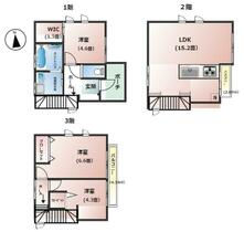 青井２丁目貸家  ｜ 東京都足立区青井２丁目（賃貸一戸建3LDK・--・76.90㎡） その2