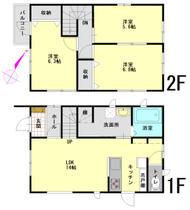 龍ケ崎市白羽２丁目住宅  ｜ 茨城県龍ケ崎市白羽２丁目（賃貸一戸建3LDK・--・77.42㎡） その2