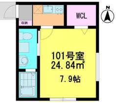 ルミエール実籾 101 ｜ 千葉県船橋市三山９丁目（賃貸アパート1K・1階・24.84㎡） その2