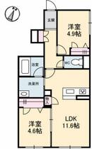 シャーメゾン今津 101 ｜ 香川県丸亀市今津町（賃貸アパート2LDK・1階・52.26㎡） その2