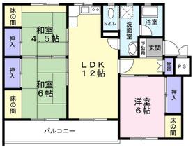 レインボーハウス勾当水４号棟 201 ｜ 千葉県市原市姉崎（賃貸マンション3LDK・2階・78.29㎡） その2