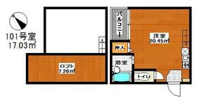 グリーンパラム 101 ｜ 福岡県福岡市東区馬出４丁目（賃貸アパート1R・1階・17.03㎡） その2