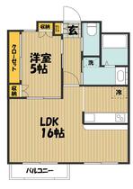 カネツグマンション 207 ｜ 岡山県岡山市中区さい東町１丁目（賃貸マンション1LDK・2階・52.00㎡） その2