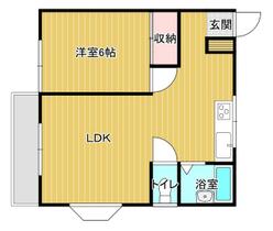 山口県岩国市麻里布町７丁目（賃貸アパート1LDK・1階・39.66㎡） その2