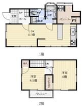 貸家　上今泉６－４５－１３  ｜ 神奈川県海老名市上今泉６丁目（賃貸一戸建2LDK・--・62.70㎡） その1