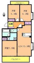 静岡県富士市松富町（賃貸マンション3LDK・1階・71.35㎡） その1