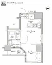 プラウドフラット浅草雷門 1403 ｜ 東京都台東区雷門１丁目（賃貸マンション1LDK・14階・40.32㎡） その2