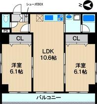 神奈川県川崎市川崎区大島５丁目（賃貸マンション2LDK・4階・50.40㎡） その2