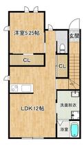 福岡県朝倉市来春（賃貸アパート1LDK・2階・46.99㎡） その2