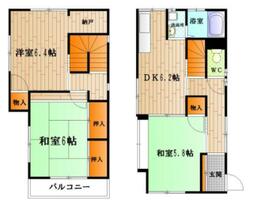 神奈川県横須賀市舟倉１丁目（賃貸一戸建3SDK・--・65.69㎡） その1