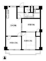 埼玉県さいたま市中央区新中里３丁目（賃貸マンション3DK・3階・54.73㎡） その2