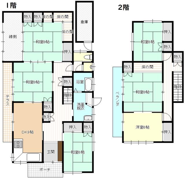 岩手県盛岡市の一戸建て | 1400万円 | 6DK | 238.84m² | Akiyama house finder
