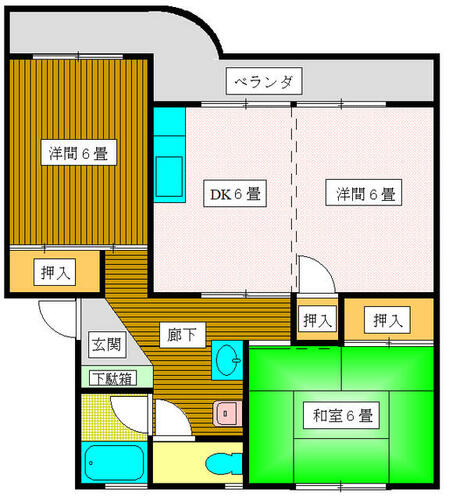 コーポかつみ_間取り_0