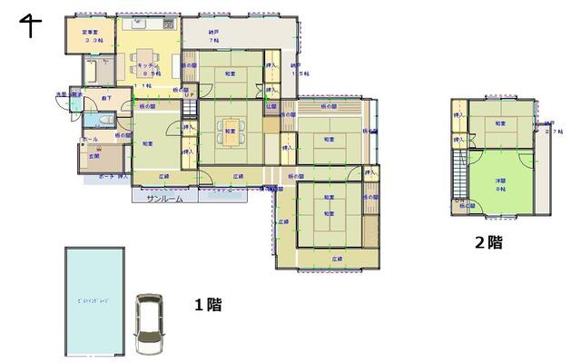 house for sale in 中新川郡立山町, Toyama | ¥11,800,000 | 7DK | Akiyama house…