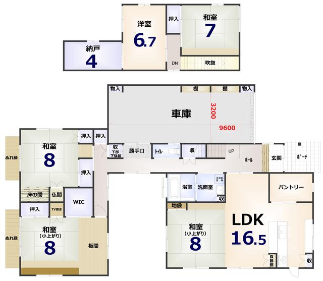 京都府南丹市の一戸建て | 3200万円 | 5SLDK | 798.98m² | Akiyama house finder