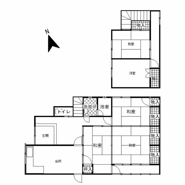 石川県小松市の一戸建て | 50万円 | 5DK | 124.93m² | Akiyama house finder