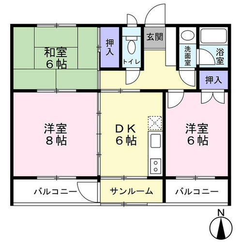 朝菜ハイツ_間取り_0
