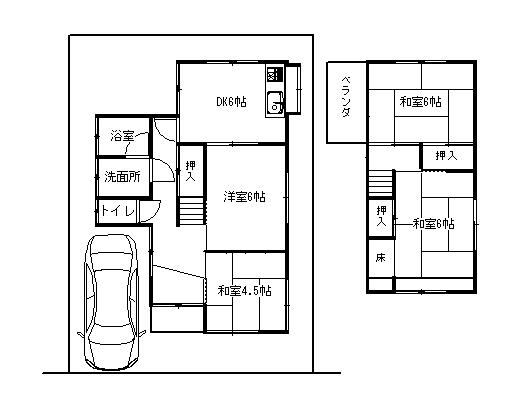 京都府亀岡市の一戸建て | 850万円 | 4DK | 87.01m² | Akiyama house finder