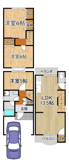 京都府乙訓郡大山崎町の一戸建て | 1880万円 | 3LDK | 40m² | Akiyama house finder