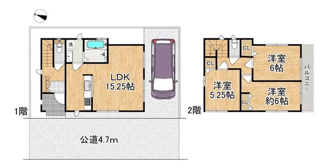大阪府藤井寺市の一戸建て | 2298万円 | 3LDK | 73.36m² | Akiyama house finder